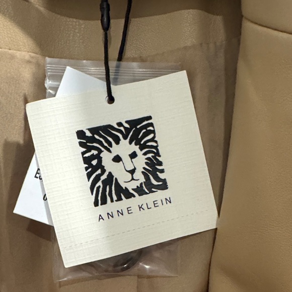 Anne Klein Tan Double-Breasted Trench Coat - Picture 2 of 5